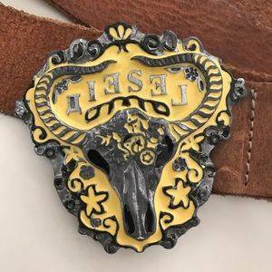 Diesel leather belt brown size 36